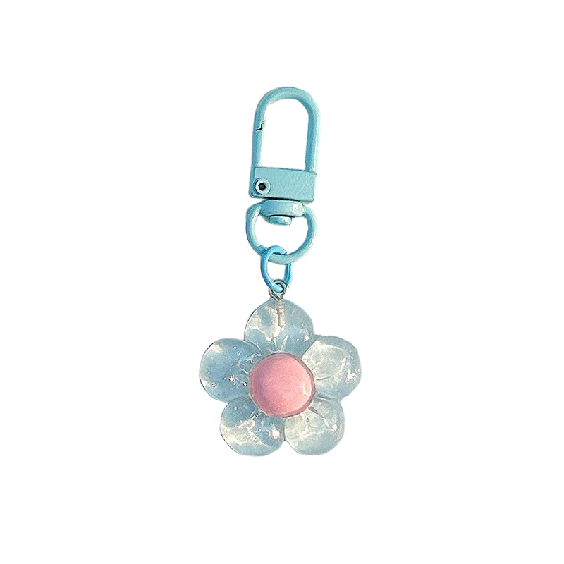 かわいい花のキーホルダー女性用透明樹脂キーホルダーロブスター - Supply Florist のレビューと価格