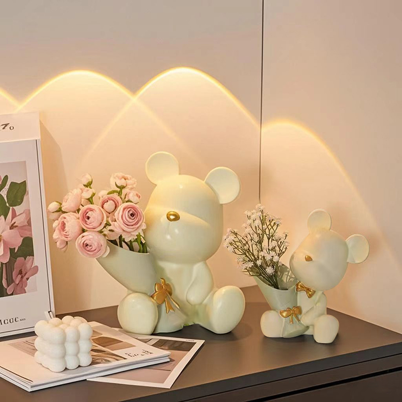 かわいいミニリトルベア花瓶クリエイティブリトルベアスティック - Florist Supply Vases のレビューと価格