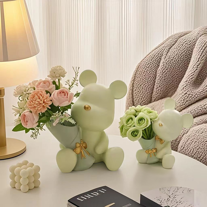 かわいいミニリトルベア花瓶クリエイティブリトルベアスティック - Florist Supply Vases のレビューと価格