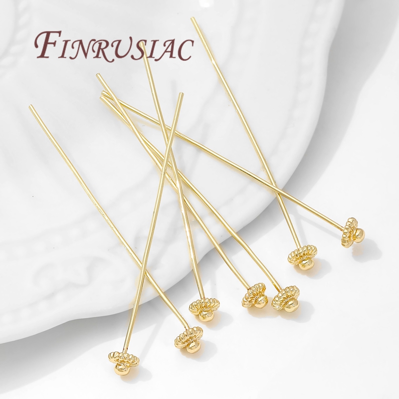 10/20個/ロット 18K金メッキピン ジュエリー製作用品 - Supply Florist のレビューと価格