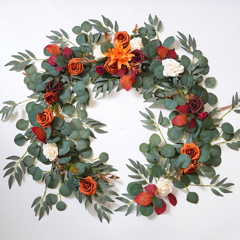 Yannew-テーブルランナー用の人工花輪、eucalypt - Eucalyptus Preserved のレビューと価格