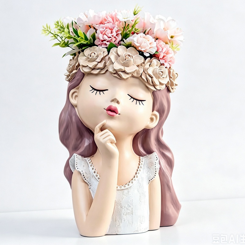 瞑想的な花の妖精の花瓶大型シリコンモールドDIY樹脂石膏デス - Florist Supply Vases のレビューと価格