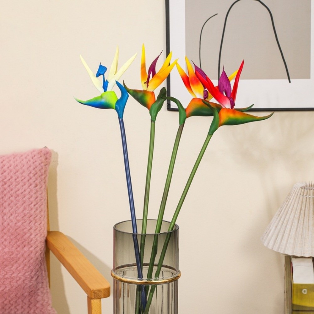 新しいロングステム人工極楽鳥花飾り、本物のような質感のフェイ - Florist Supply Bulk のレビューと価格