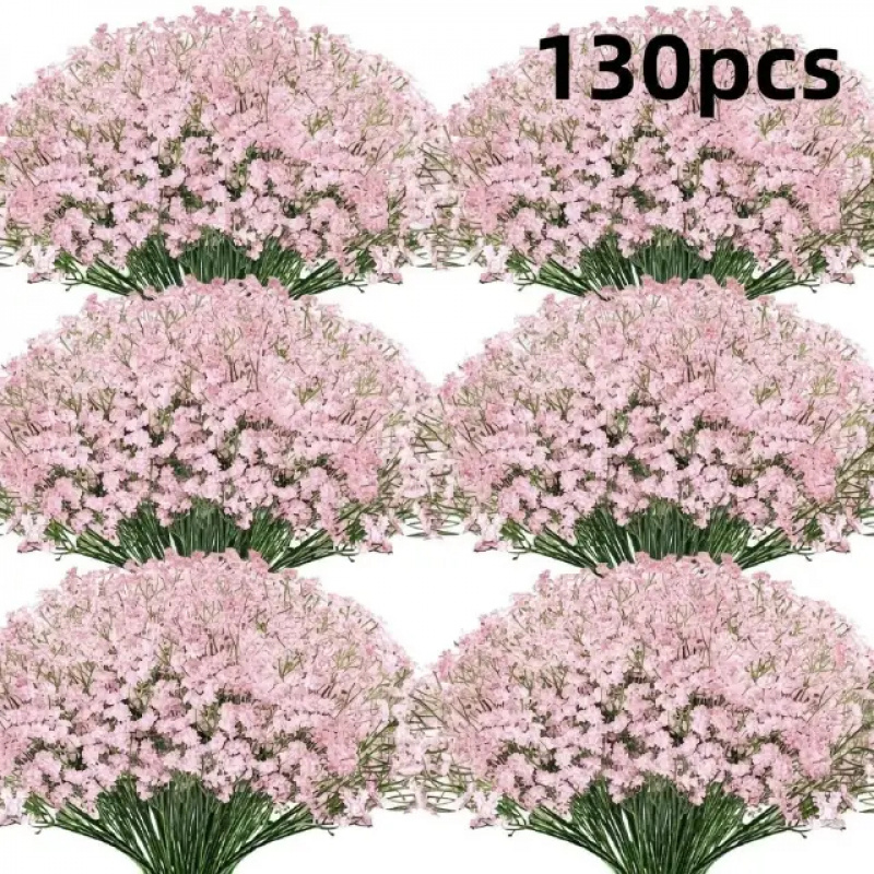 130本の茎を持つピンクのジプソフィラ造花ブーケ、新鮮で美し - Florist Supply Bulk のレビューと価格
