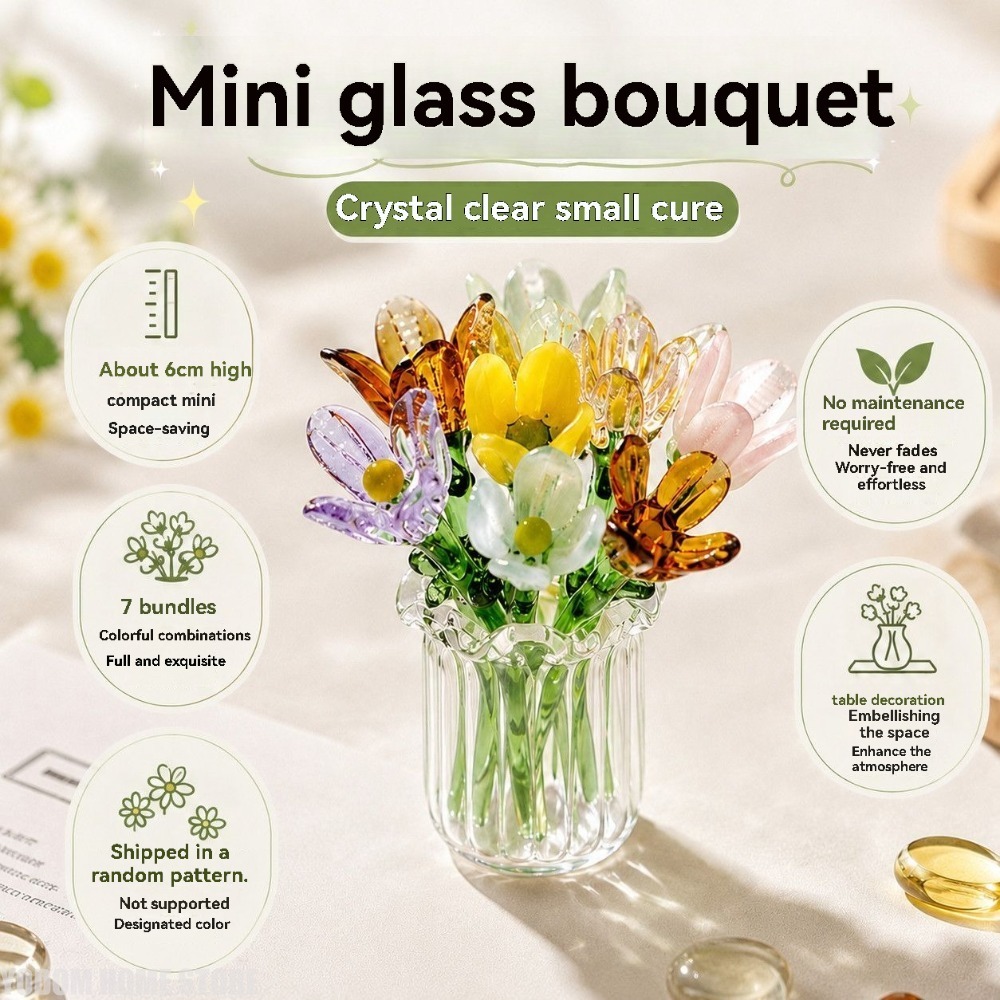 手作りのカラフルなガラス製花飾り。ロマンチックなウェディング - Florist Supply Vases のレビューと価格