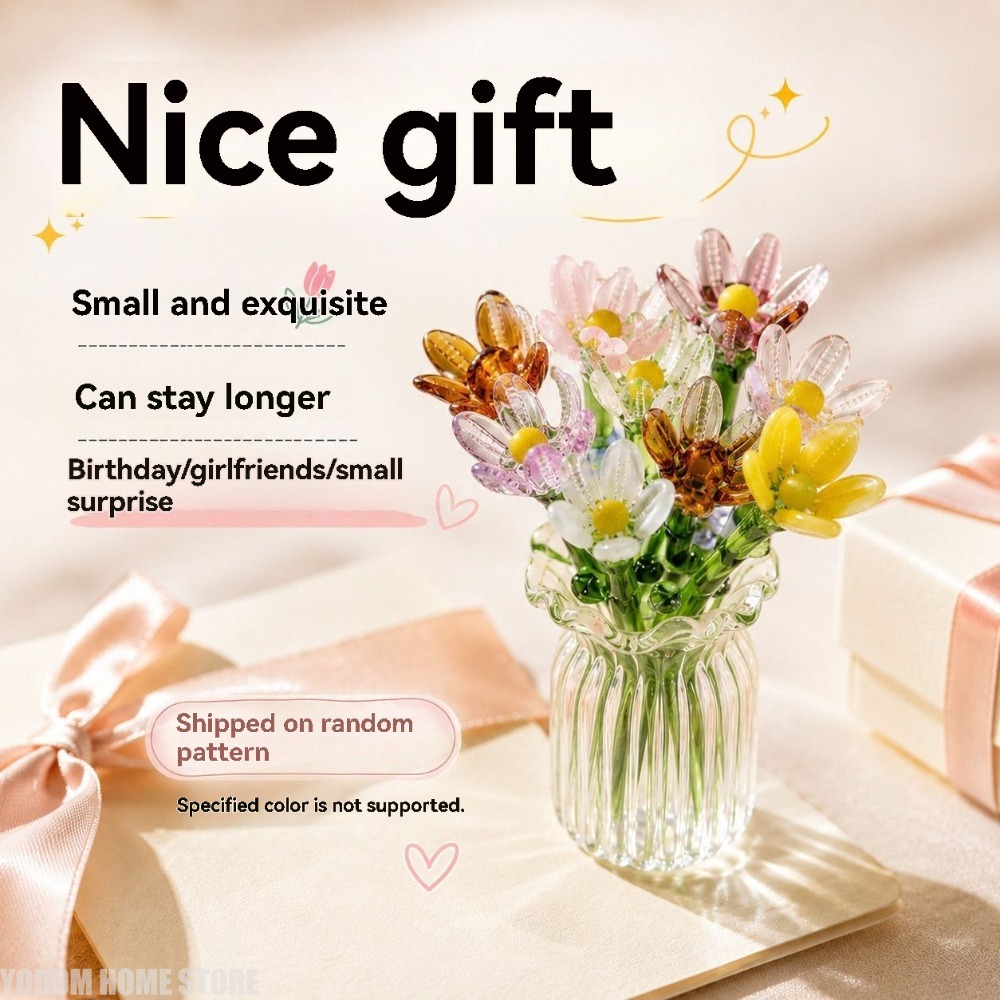 手作りのカラフルなガラス製花飾り。ロマンチックなウェディング - Florist Supply Vases のレビューと価格