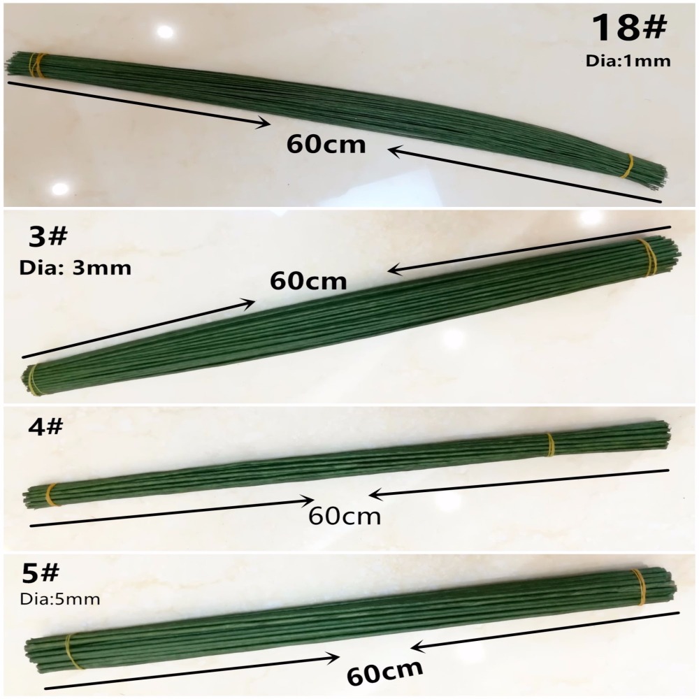 1mm 2/3/4/5mm 40/60cm ダークグリーンワ - Florist Supply Bulk のレビューと価格